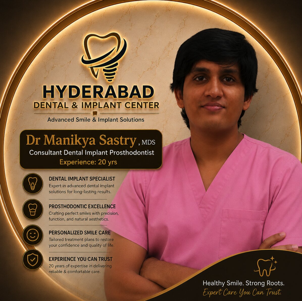 Dr. Manikya Sastry — Implant Prosthodontist