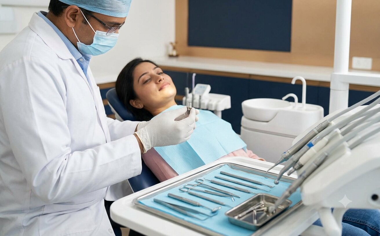 Single Tooth Replacement in One Visit with Dental Implants in Hyderabad