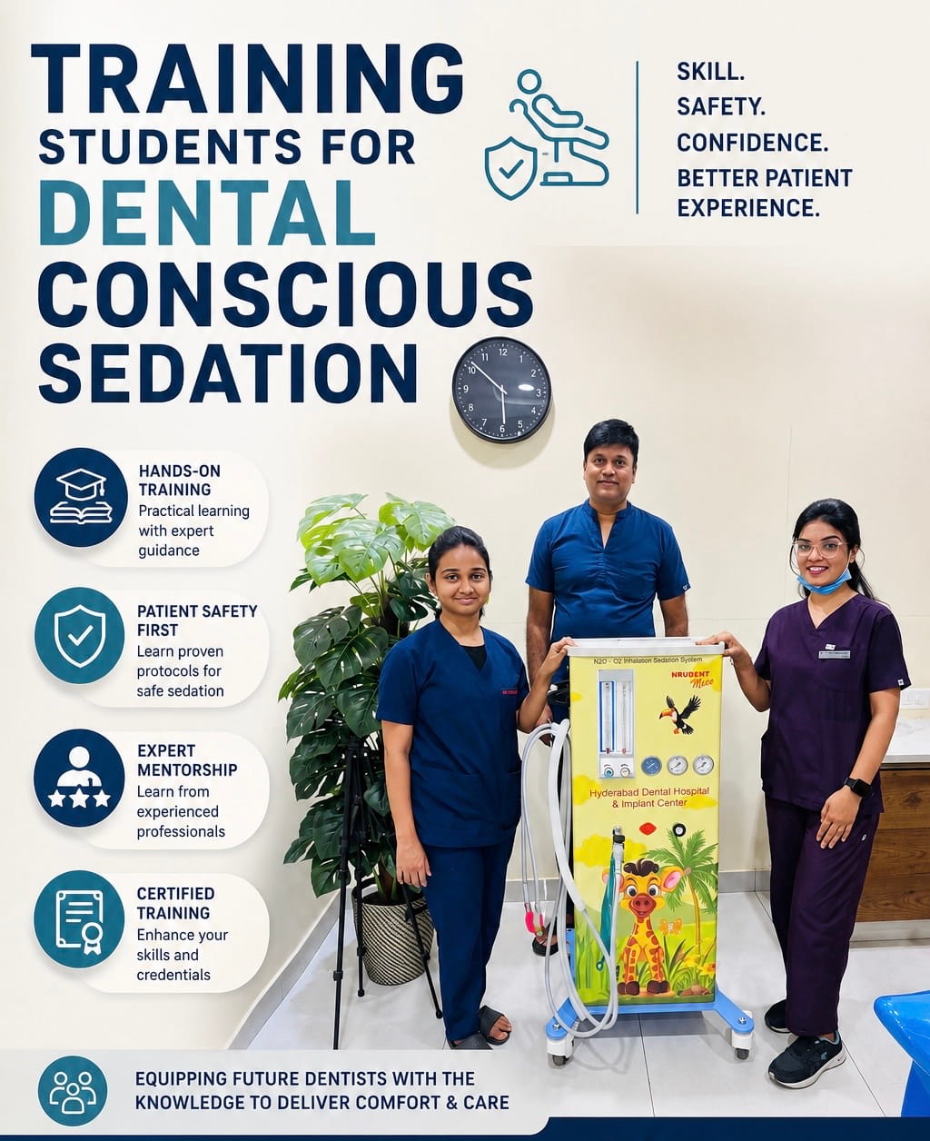 Training students for dental conscious sedation