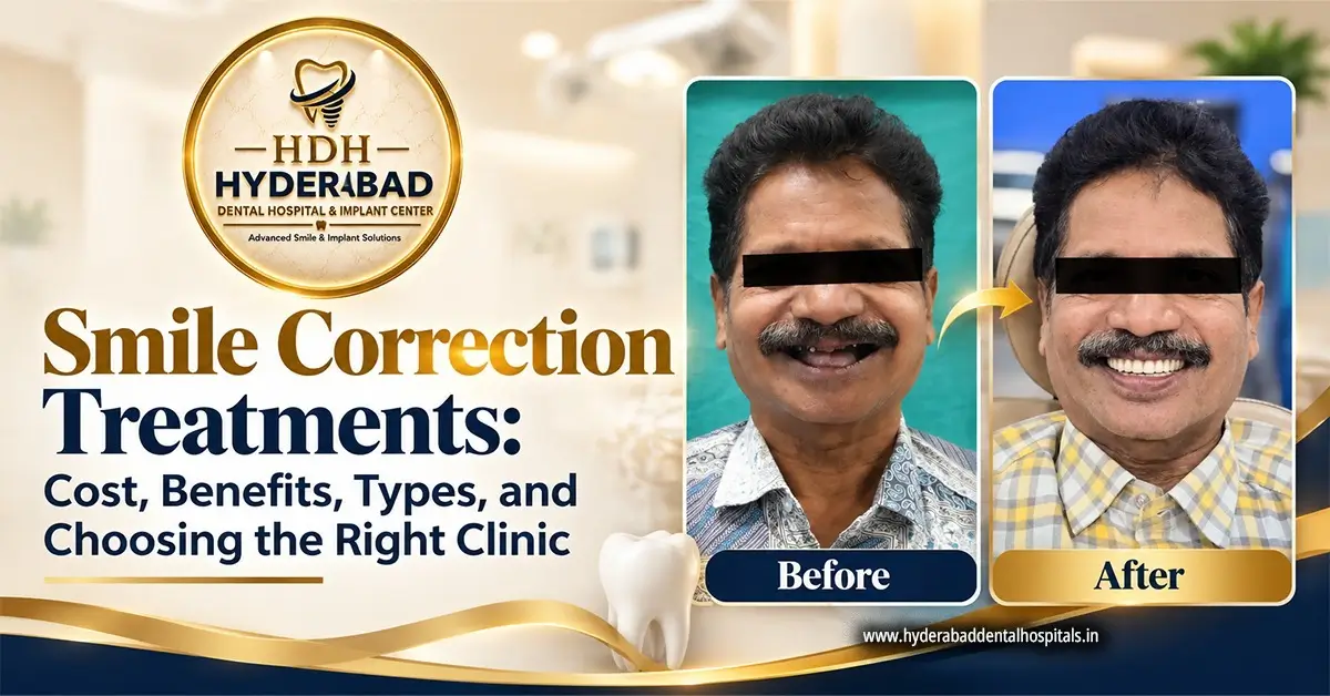 Best Smile Makeover in Hyderabad At Hyderabad Dental Hospital Implant Centre Himayatnagar